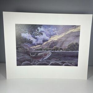 Vic Erickson - Last Light - Fly Fishing Trout Print 19” x 24” Printers Proof